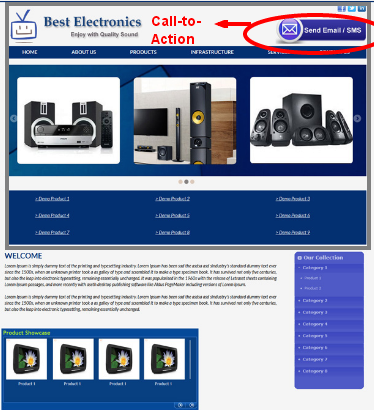 Call to Action abouve the fold